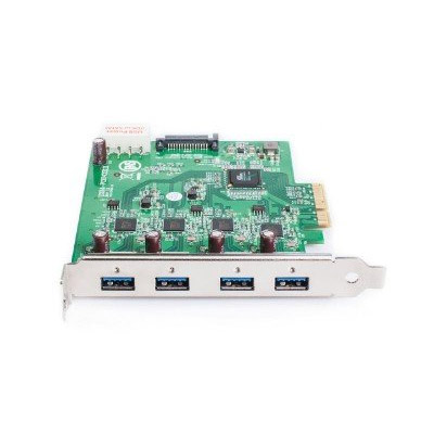 USB 3.0 Interface Card PCIe,Fresco FL1100,4HC,x4,4Ports
